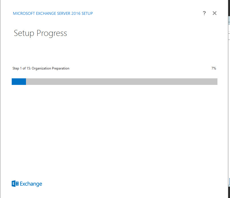 Exchange 2019 cu. Exchange progress.