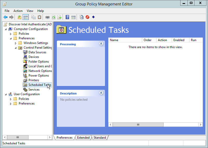 A screenshot of the Scheduled Tasks dialog box.