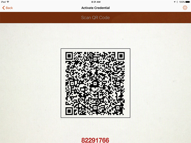 A screenshot of the QR code used in the lab build.