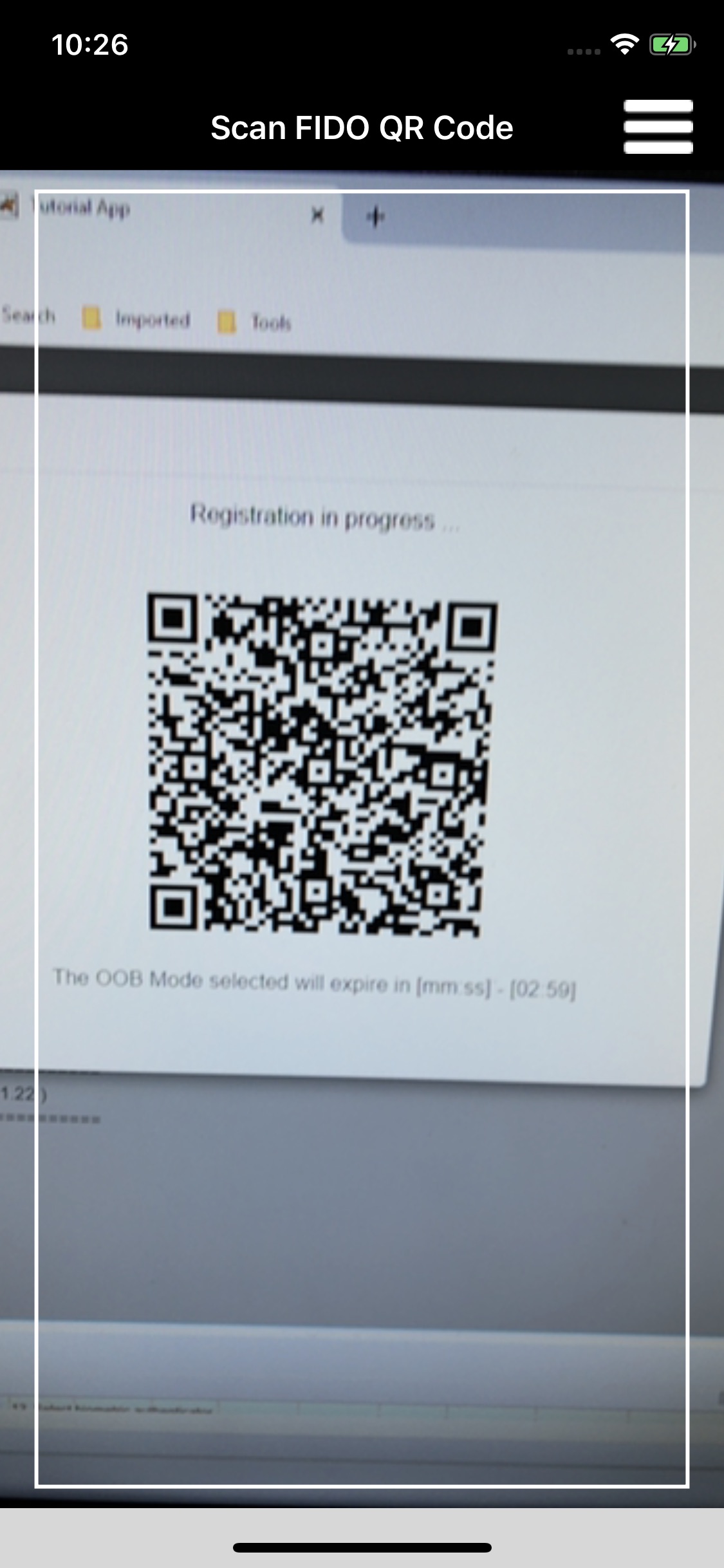 The left side of the figure demonstrates the Passport application on an iPhone device using the device camera to capture the QR code.