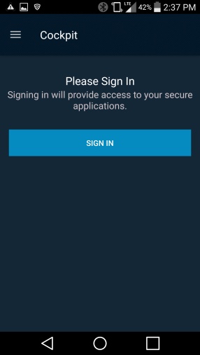 The left half of this figure shows a screenshot prompting the user to sign in.