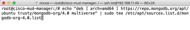 This image shows the command echo being run on the Cisco MUD Manager.