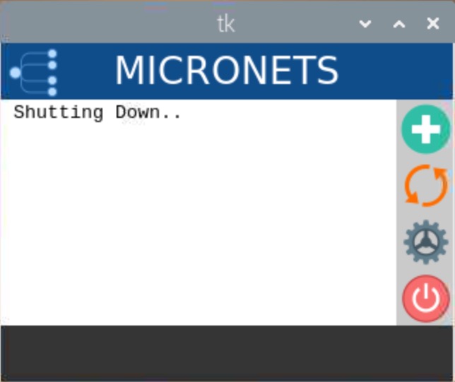 This image shows the result of holding down the power button. The screen displays "Shutting Down.."