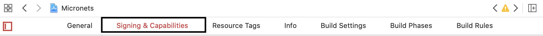 This image shows the Signing & Capabilities tab in the heading.
