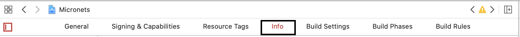 This image shows the Info tab in the heading.