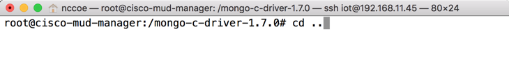 This image shows the command "cd ..." being run on the Cisco MUD Manager.