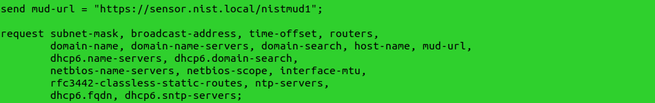 This image shows the contents of the /etc/dhcp/dhclient.conf file.