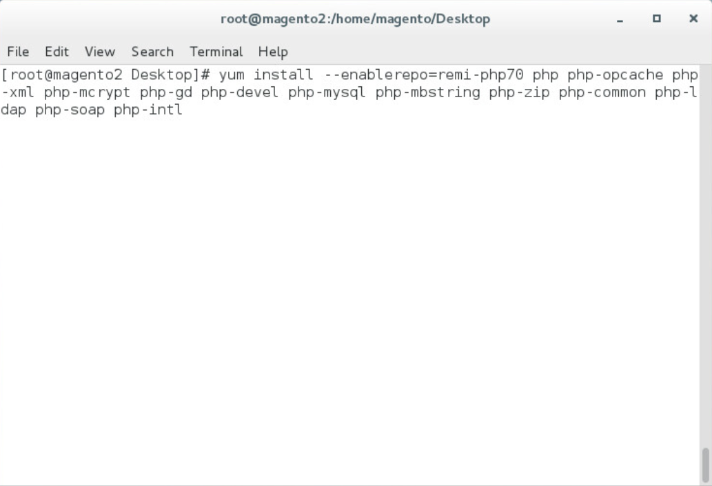 Demonstrates the installation of PHP by entering the commands displayed above.