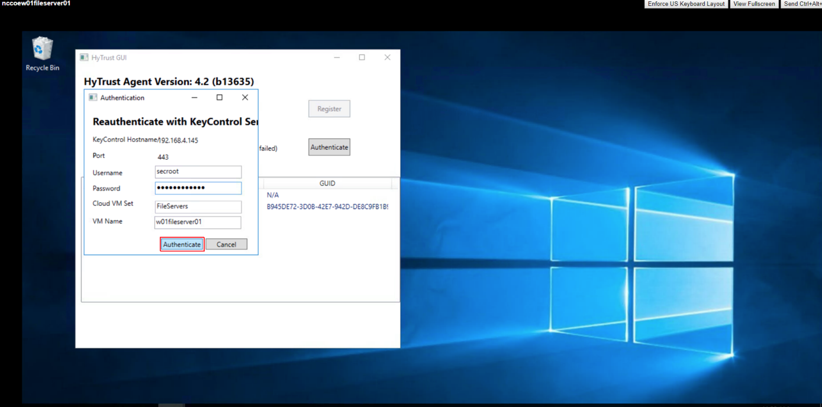 The figure shows that the workload can decrypt its data again because it is running on a trusted and tagged server.