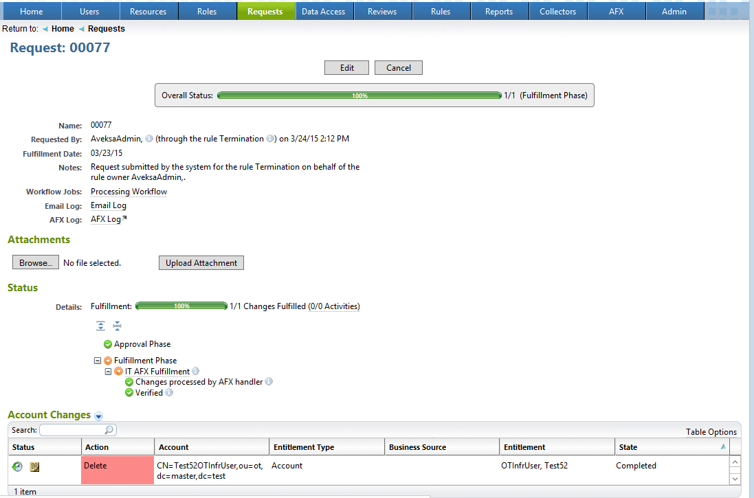 IMG Request Status