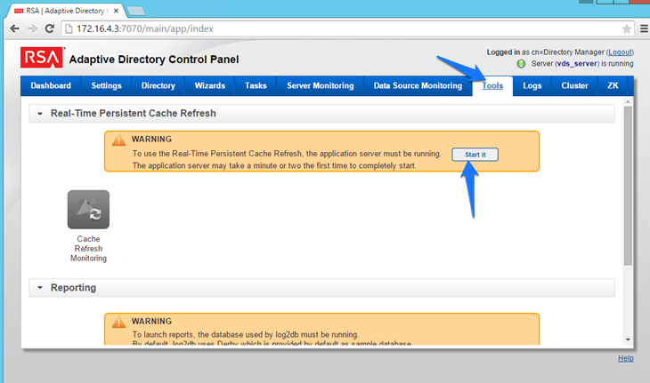 Adaptive Directory Tools Page