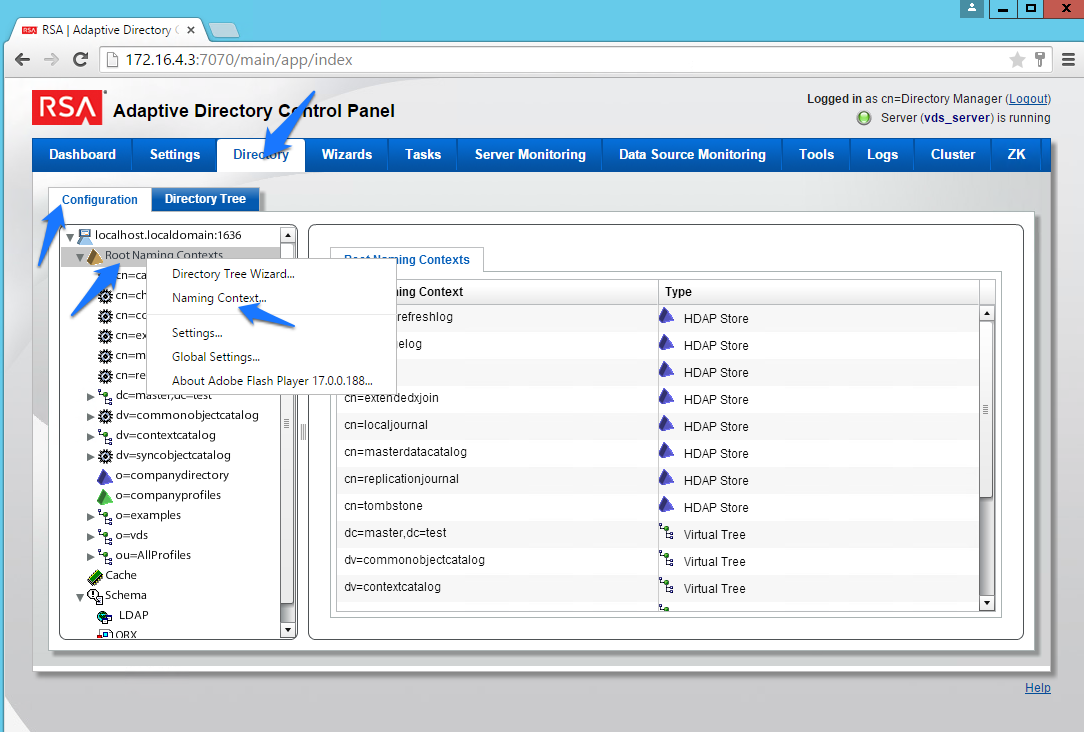 Adaptive Directory Configuration of Naming Context