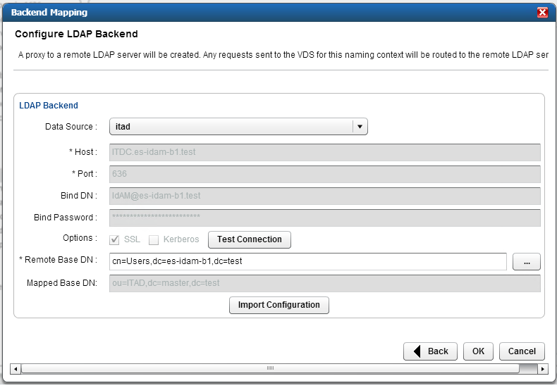 Adaptive Directory Configure LDAP Backend