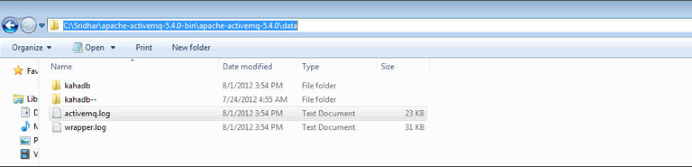 Guardian ActiveMQ Home/Data Directory