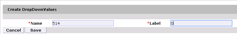 Creaate DropDown Values