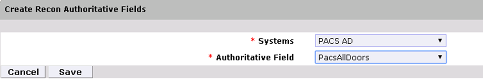Create Recon Authoritative Fields 1