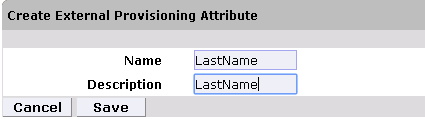 Create External Provisioning Attribute