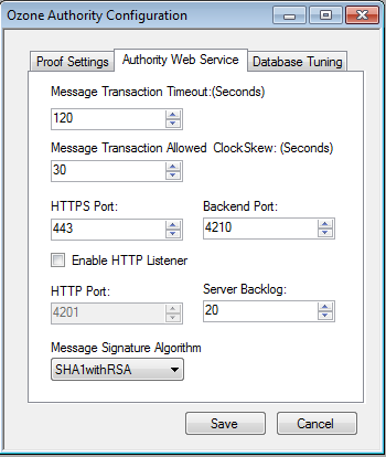 Ozone Authority Web Service