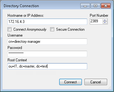 Ozone Directory Connection Information