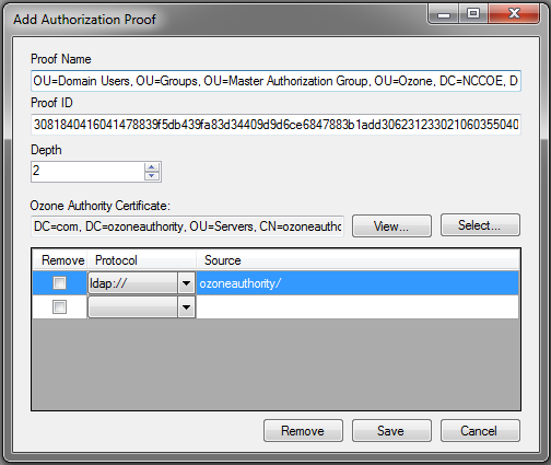 Ozone Add Authorization Proof