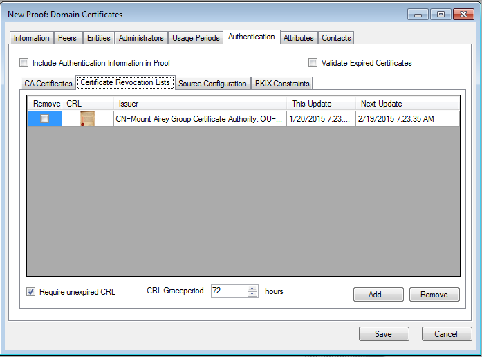 Ozone New Proof Authentication CRLs
