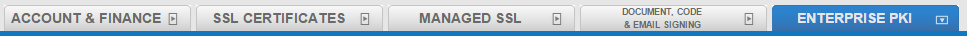 GlobalSign Enterprise PKI Tab