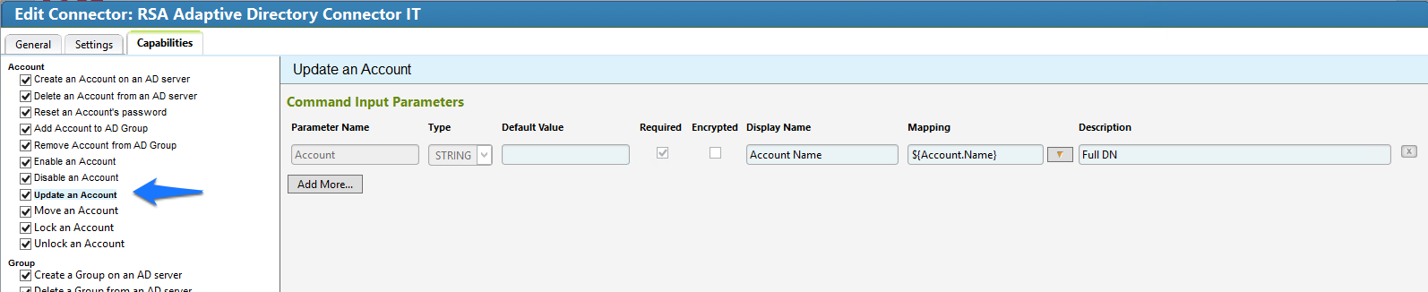 IMG AD Connector IT Capability Configuration 7