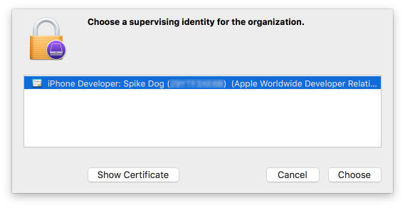 Displays developer information.