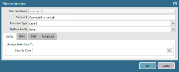 Configuration screen settings.