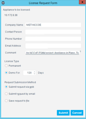 Depiction of Forescout CounterACT configuration - connecting with Enerprise Manager-f