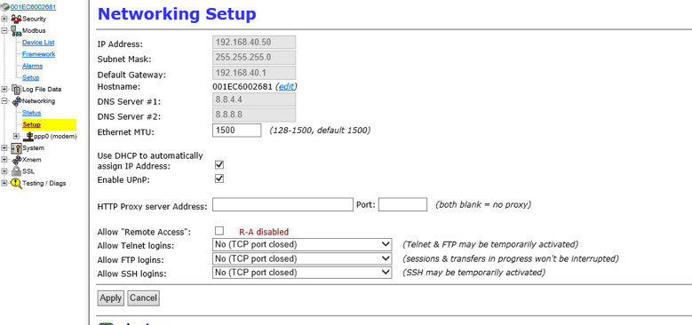 Depiction of KORE Wireless Bridge Configuration - Network setup-a