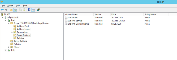 A screenshot of previously defined parameters from Step 20 of DHCP Scopes Configuration.
