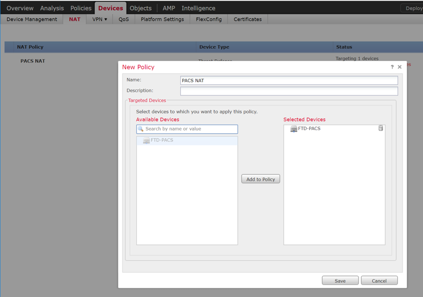 A screenshot of previously defined parameters from Step 5 of Network Address Translation (NAT) Rules Configuration.
