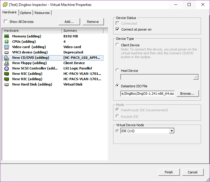 A screenshot of previously defined parameters from Step 20 of Zingbox Inspector Installation.