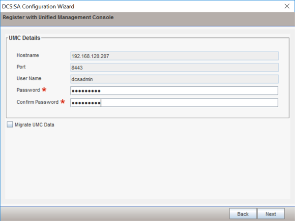 A screenshot of previously defined parameters from Step 18 of Symantec Data Center Security Installation.