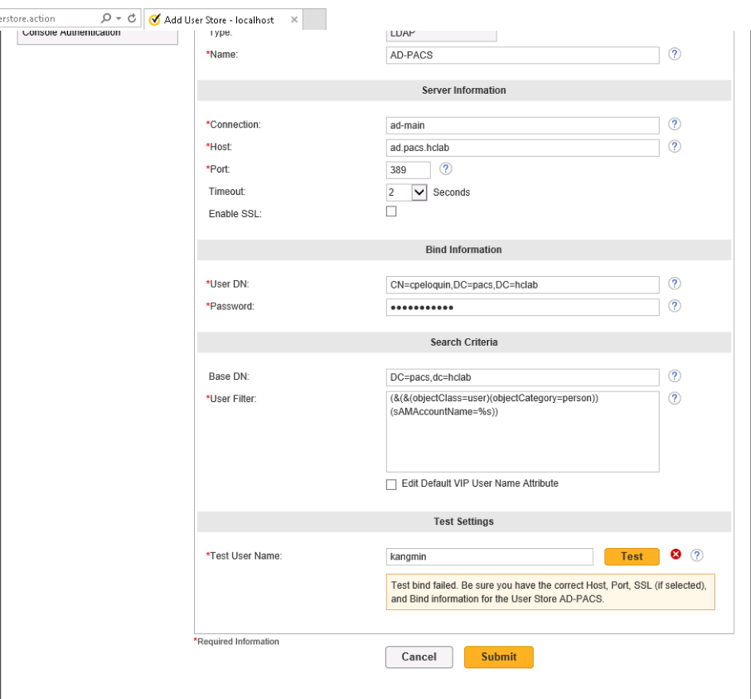 A screenshot of previously defined parameters from Step 11 of Symantec VIP Installation.
