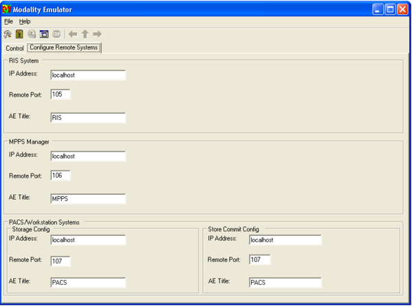 A screenshot of previously defined parameters from DVTk Modality Configuration Part 1.