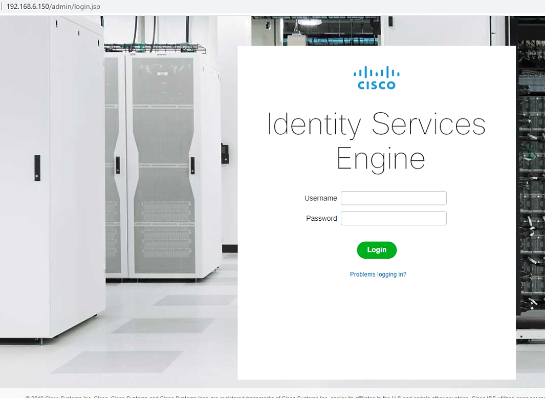 Cisco ISE web page.