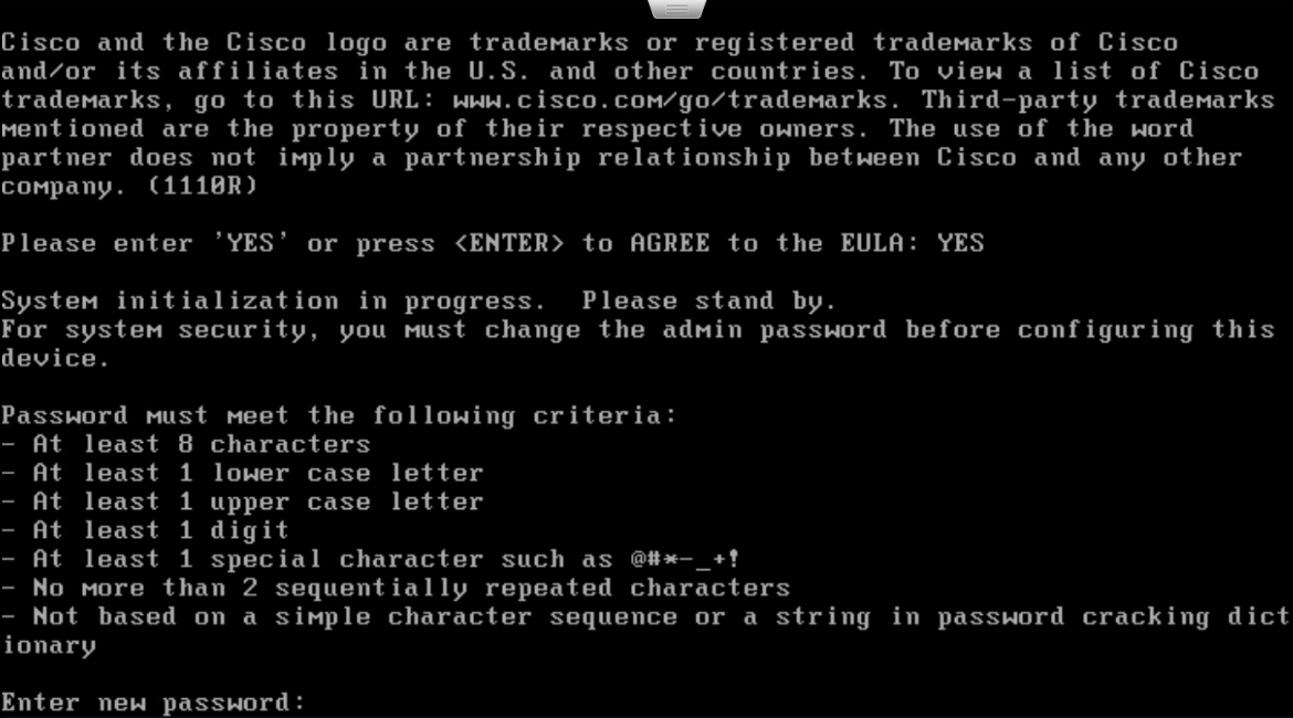 Create a new admin password for FTD.