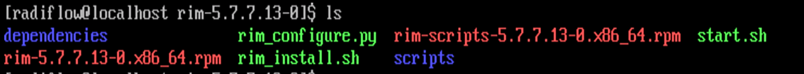 A screenshot showing the commands to extract RIM and run it.