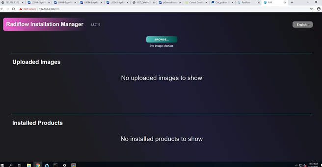 A screenshot of the Radiflow Installation Manager interface.