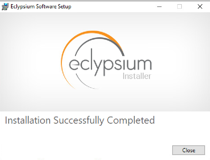 Screenshot of the confirmation that the Eclypsium agent installation has successfully completed