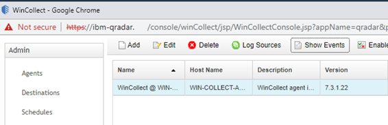 This is a screenshot showing an example of a successful WinCollect agent installation.