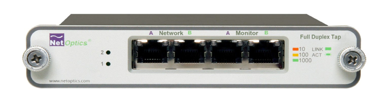 This image shows a picture of an IXIA TP-CU3 Network Tap.