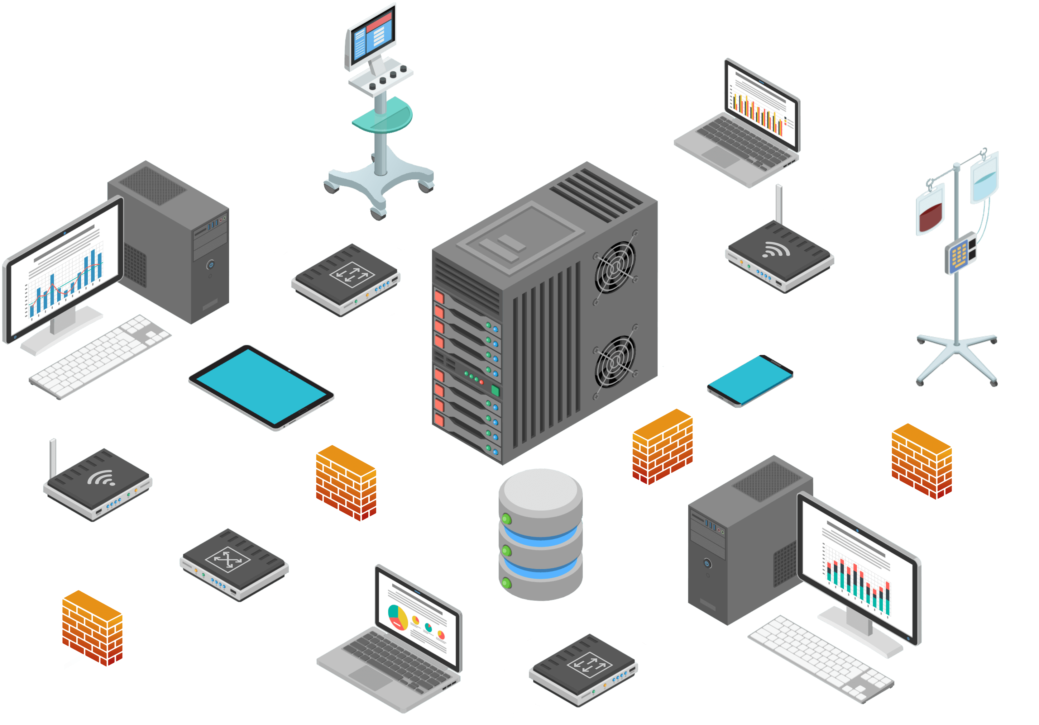 The image features the same architecture in the previous slide, but highlights the switches