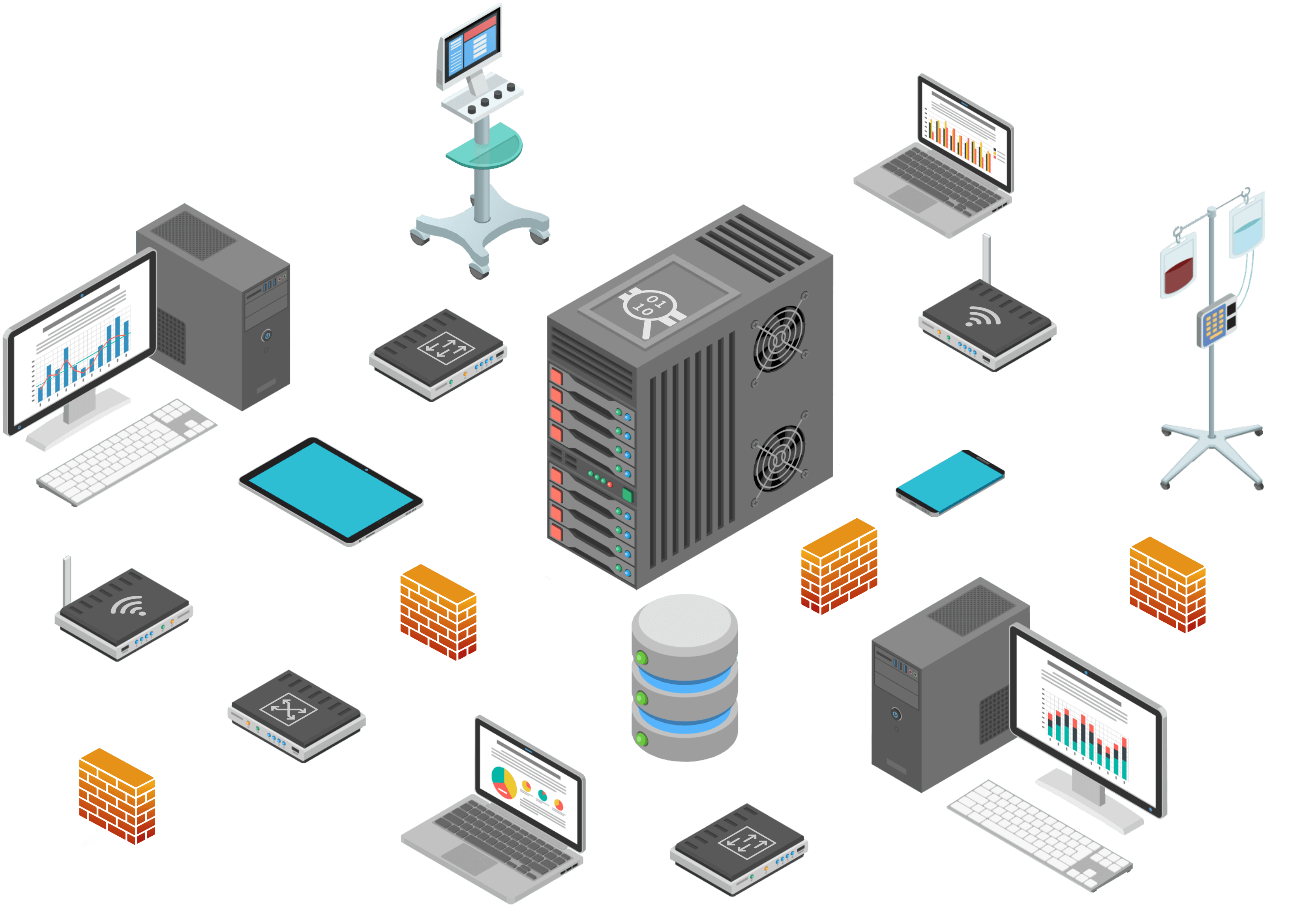 The image features the same architecture in the previous slide, but highlights the Data Center Security