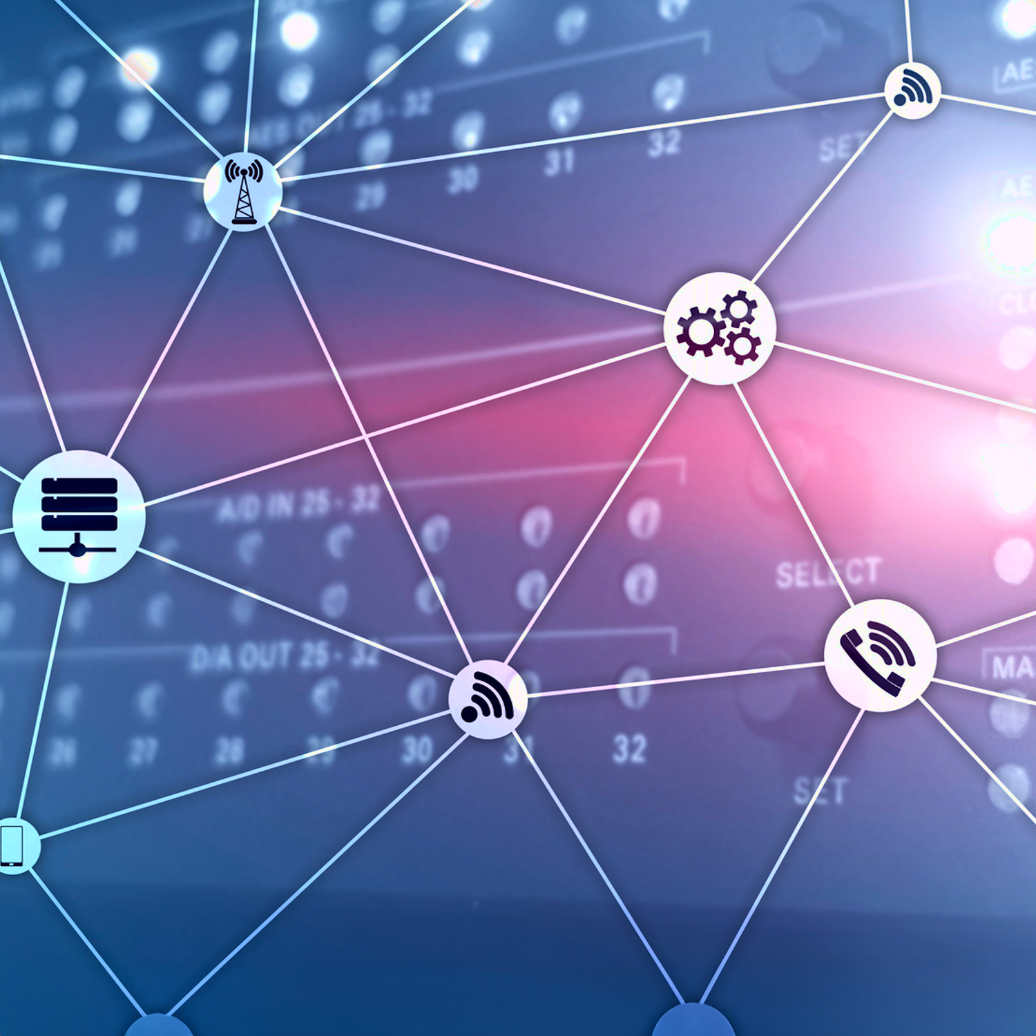 Illustration of connected network devices.