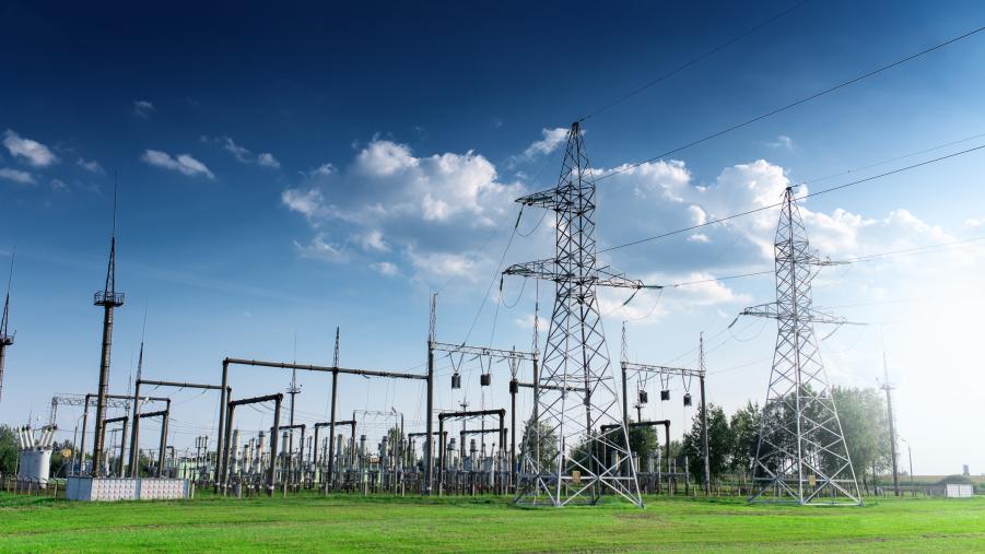 Power station on blue sky at daytime